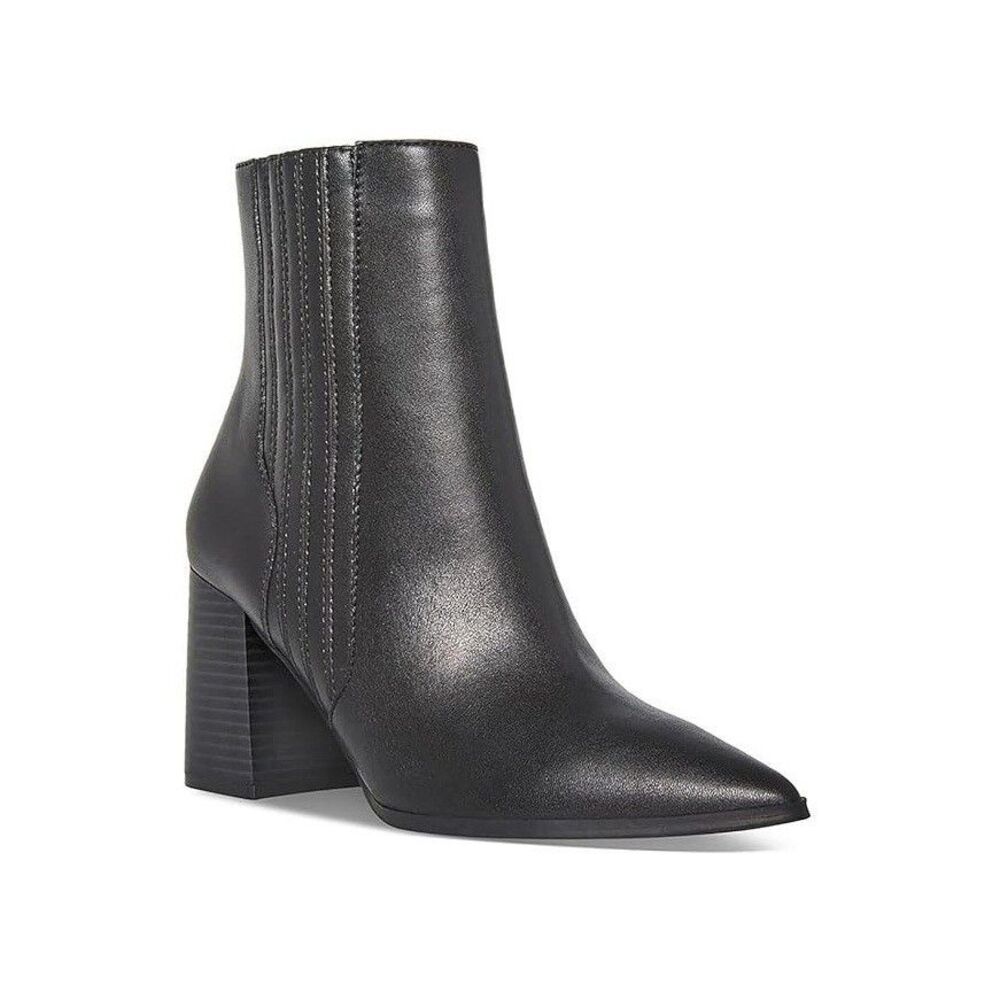 Aqua College Womens 7.5 M Black Leather Waterproof Zip Up Ankle Booties NIB LK6